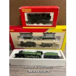 HORNBY 00 GAUGE: R2670 RAILROAD TRAIN PACK; 0-6-0 LOCOMOTIVE, BOTH BOXED; 4-6-0 LOCOMOTIVE AND