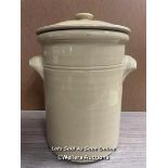 PEARSONS OF CHESTERFIELD STONEWARE JAR WITH LID 36CM HIGH