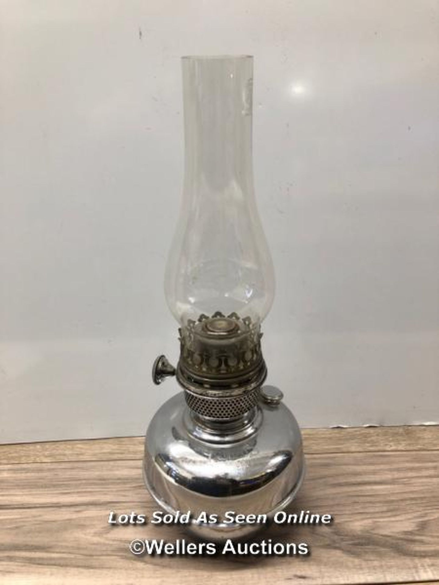 *CHROME OIL LAMP