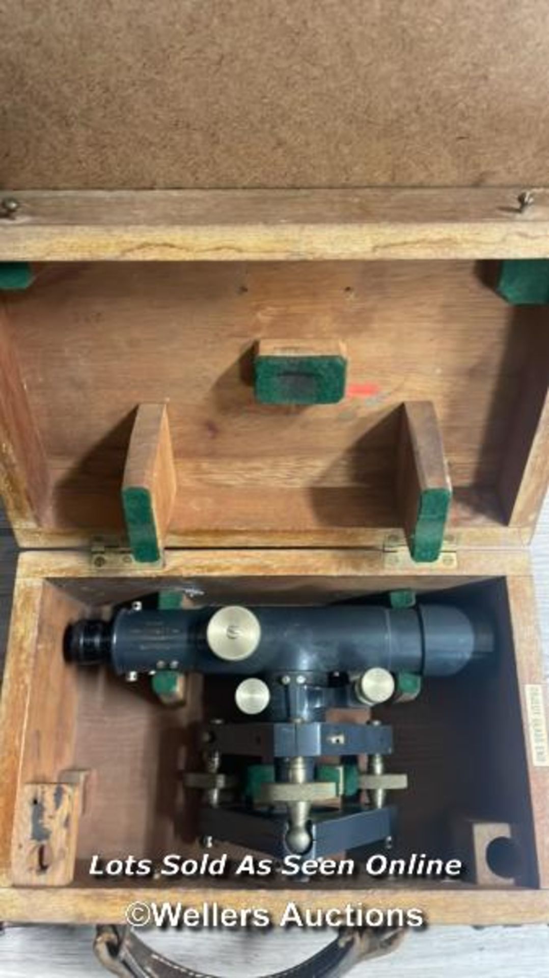 STANLEY OF LONDON THEODOLITE IN ORIGINAL BOX NO. 631036 - Image 7 of 8