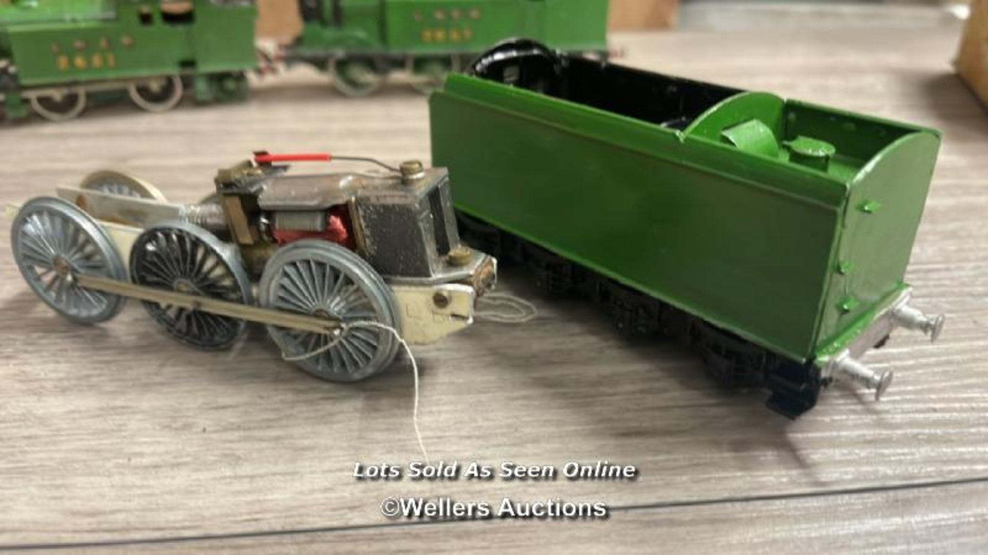 TWO METAL LOCOMOTIVES AND ONE TENDER, REPAINTED - Image 4 of 4