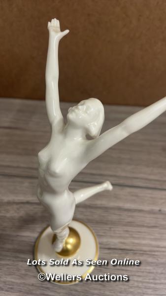 HUTSCHENREUTHER PORCELAIN FIGURE, MODELLED BY KARL TUTTER (1883-1969), AS A NAKED FEMALE DANCER - Image 3 of 9