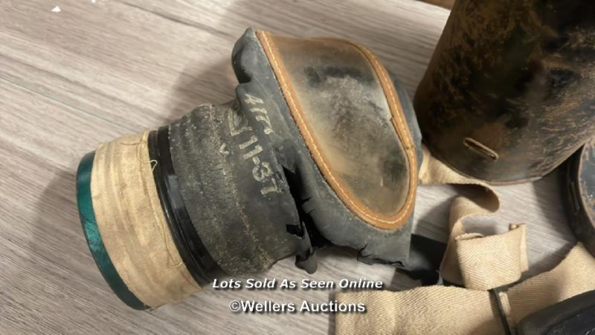 TWO OLD GAS MASKS, ONE IN TIN CONTAINER - Image 3 of 3