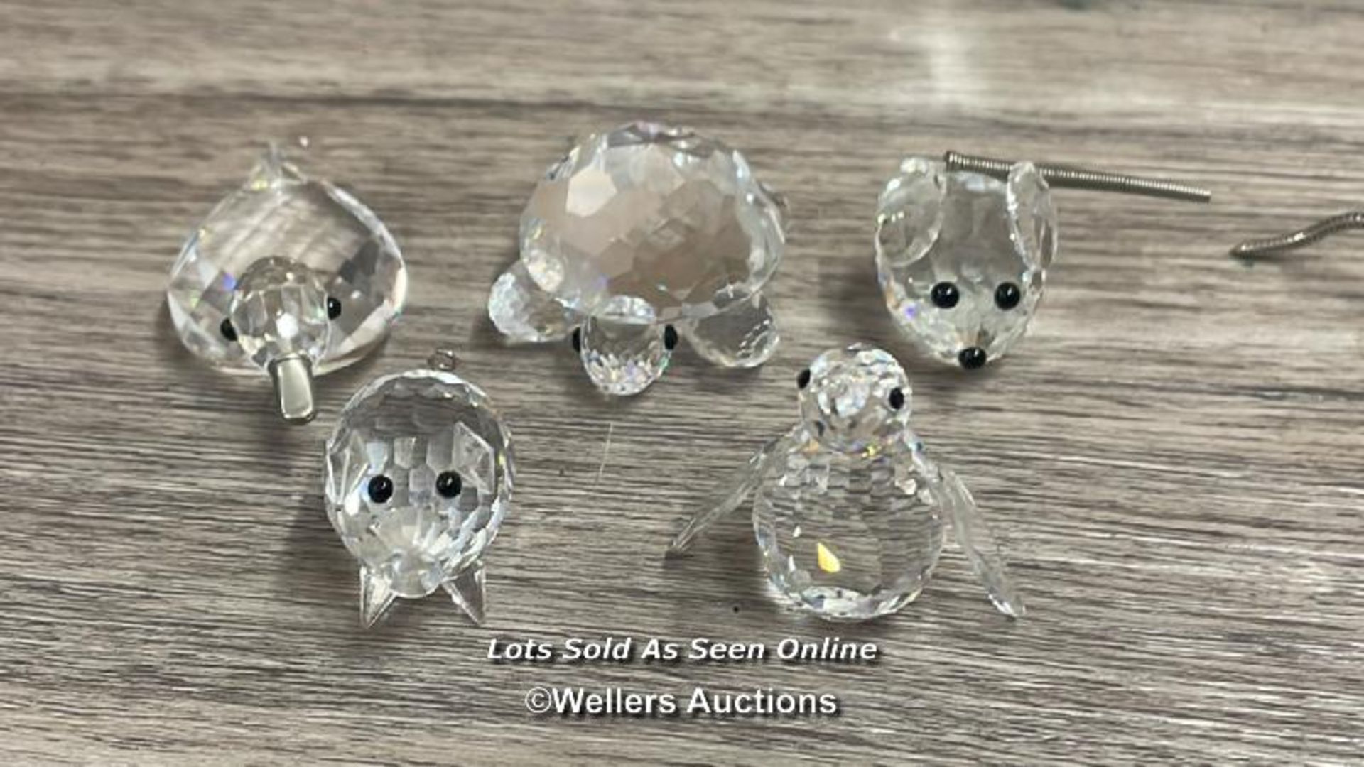 NINE CHRISTAL ANIMALS MARKED SWAROVSKY WITH SIX MORE UNMARKED AND SMALL CHRYSTAL BALL (16) - Image 4 of 6