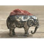 SILVER ELEPHANT PINCUSHION