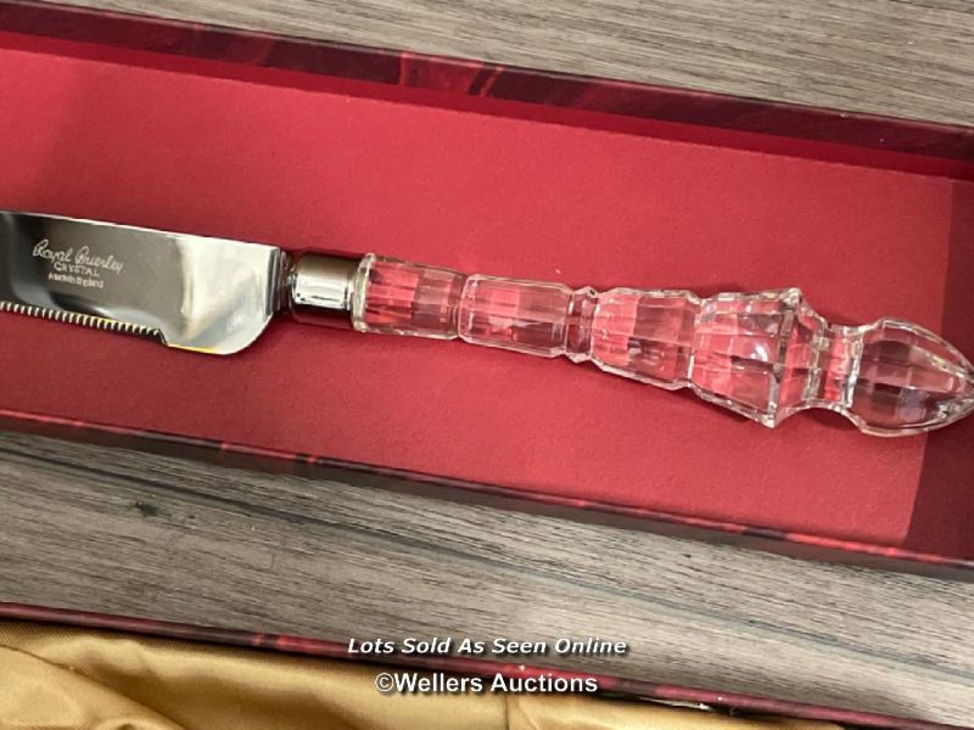 ROYAL BRIERLEY CRYSTAL KNIFE 28CM LONG, BOXED - Image 2 of 3