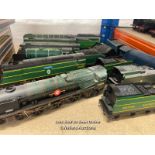 SEVEN HORNBY LOCOMOTIVES WITH TENDERS, LACKING BOXES