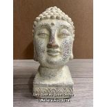 CLAY BUST OF BUDDHA, 25CM HIGH