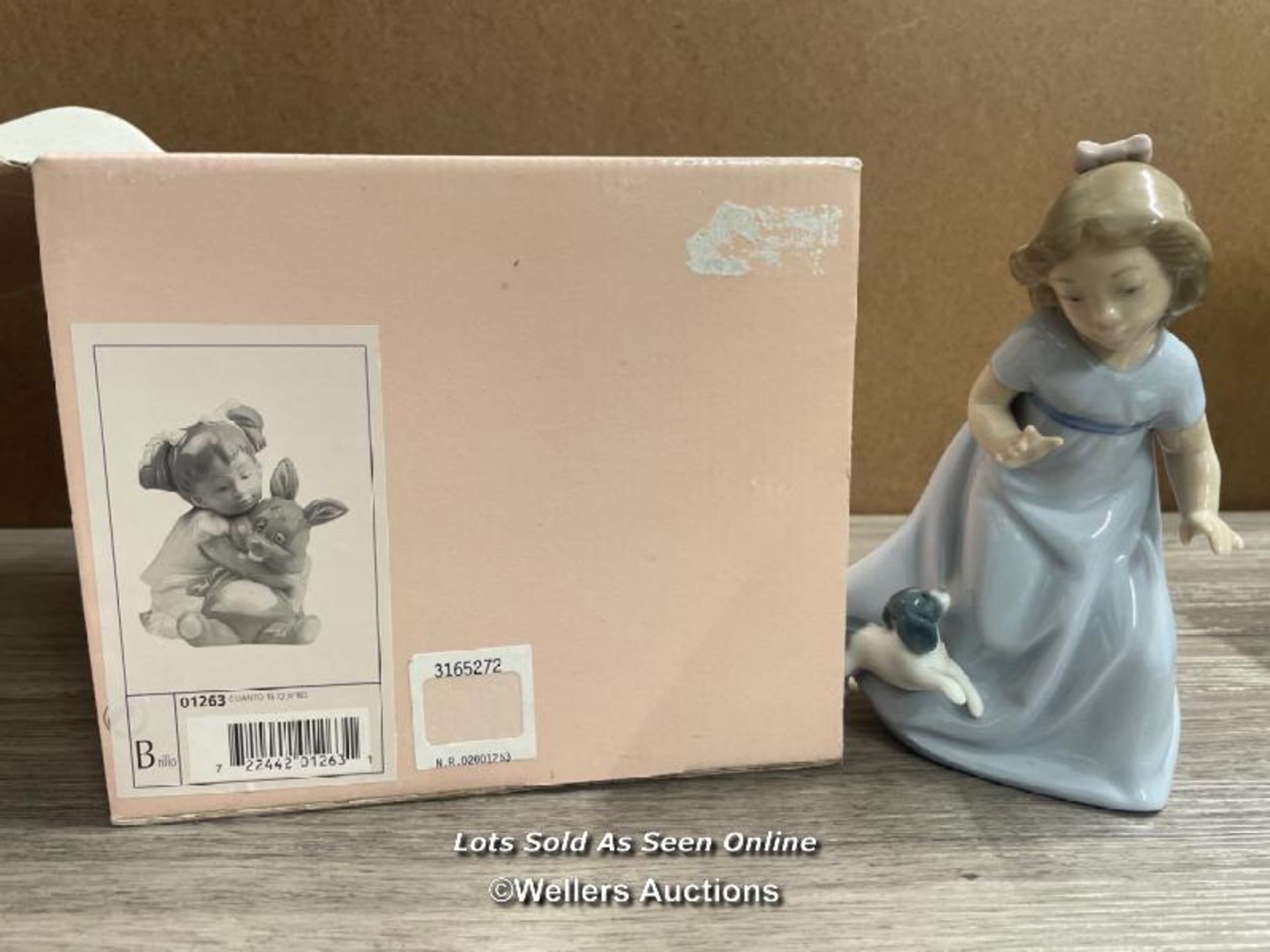 NAO BY LLADRO "GIRL WITH PLAYFUL PUPPY" INCLUDES THE WRONG BOX - Image 6 of 6