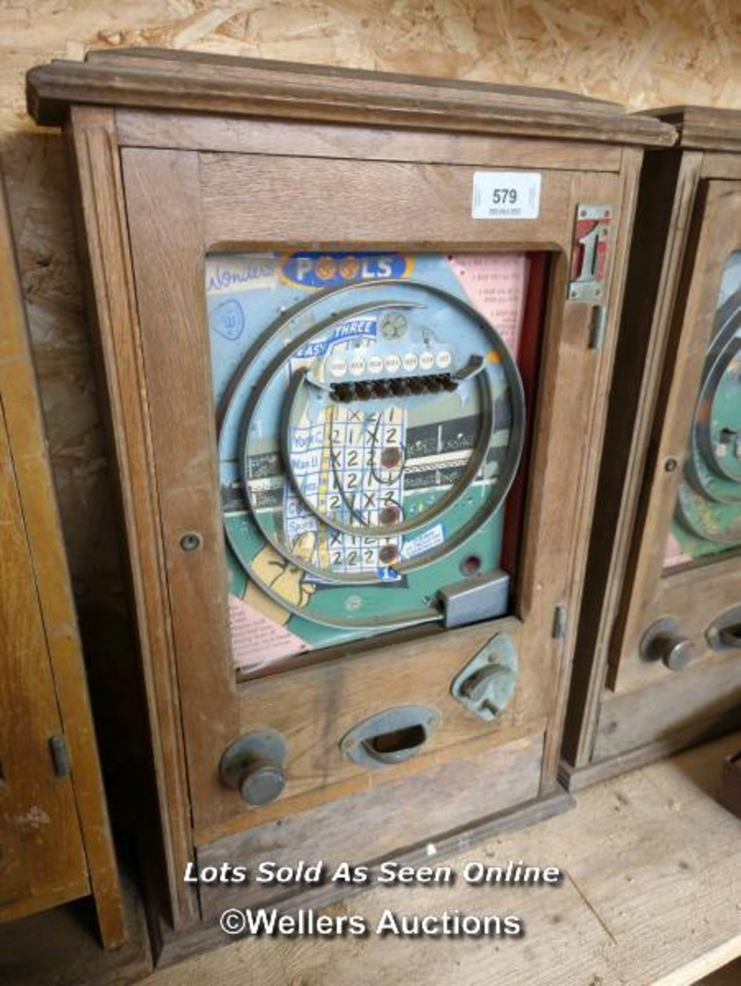 *VINTAGE FUN FAIR WONDERS 'POOLS' SLOT MACHINE / ALL LOTS ARE LOCATED AT AUTHENTIC RECLAMATION TN5
