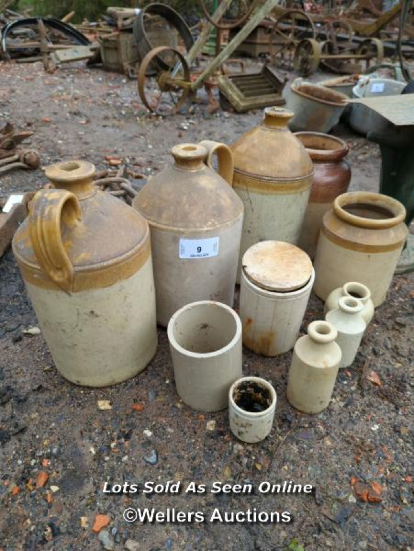 *COLLECTION OF STONE JARS AND SCALES / ALL LOTS ARE LOCATED AT AUTHENTIC RECLAMATION TN5 7EF - Image 2 of 2