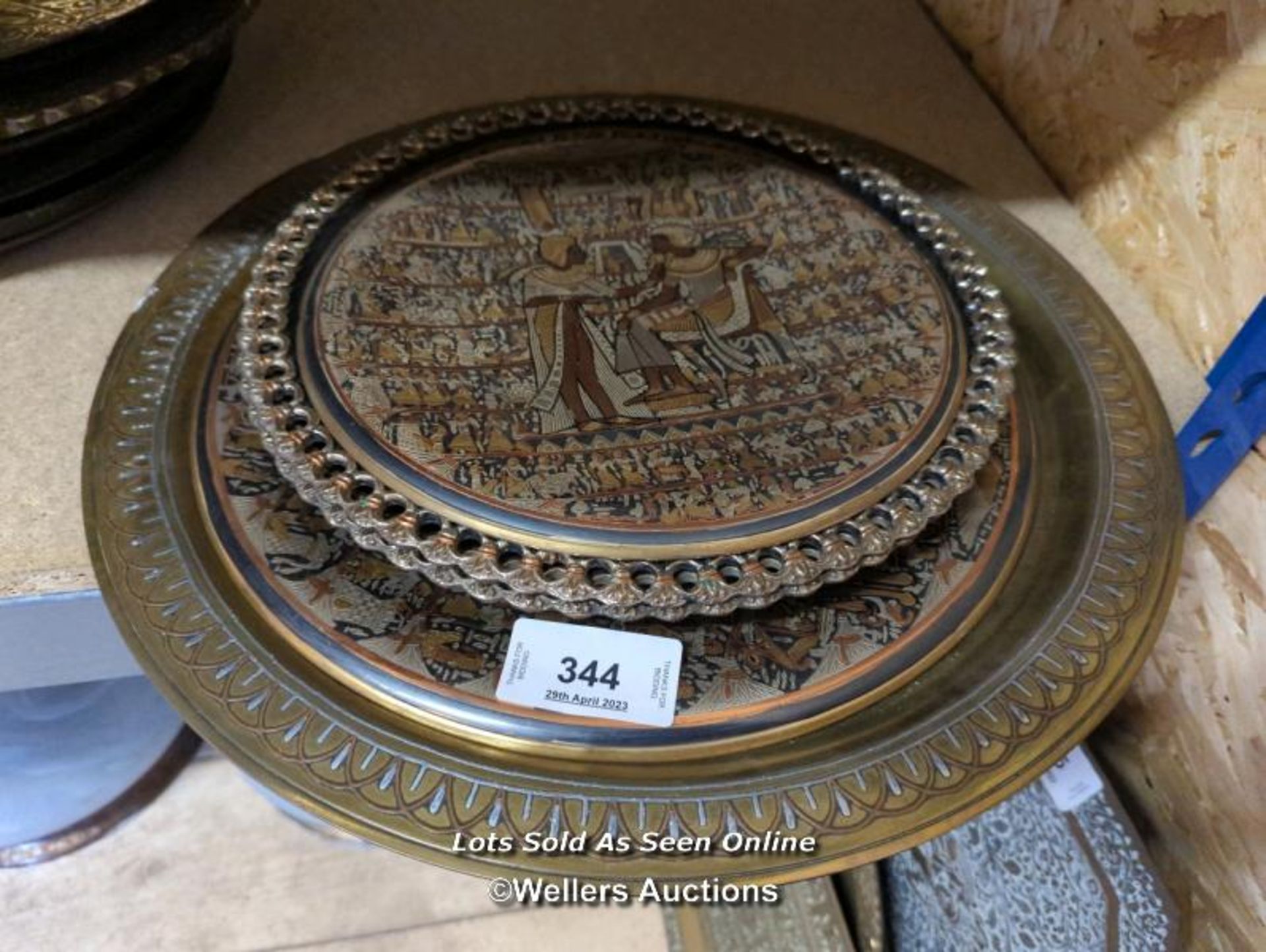 *EGYPTIAN COPPER DISHES AND TRAYS / ALL LOTS ARE LOCATED AT AUTHENTIC RECLAMATION TN5 7EF