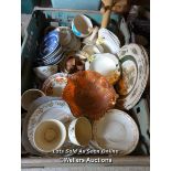 *JOB LOT OF CROCKERY INCLUDING PLATES, TEA CUPS AND JUGS / ALL LOTS ARE LOCATED AT AUTHENTIC