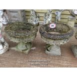 *PAIR OF CONCRETE URNS, 18 HIGH X 18 DIAMETER / ALL LOTS ARE LOCATED AT AUTHENTIC RECLAMATION TN5
