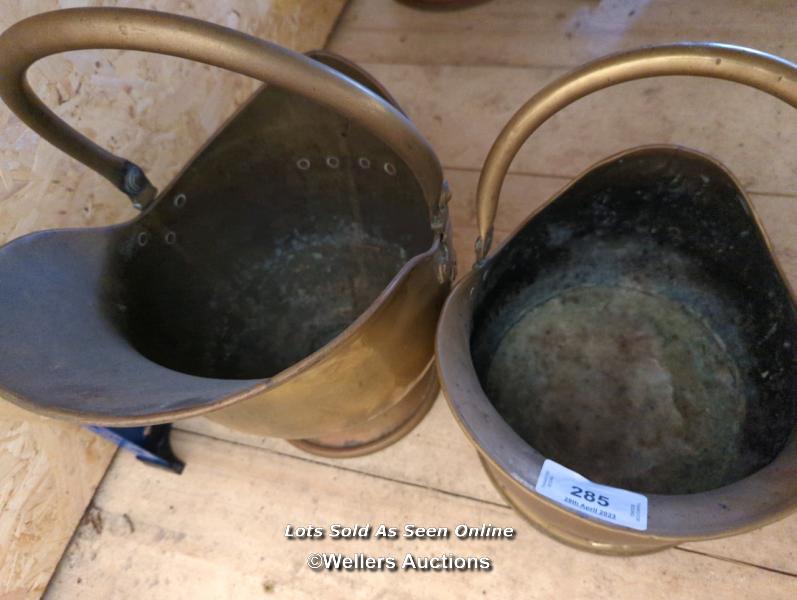 *ONE COPPER COAL SHUTTLE AND ONE COPPER COAL BUCKET / ALL LOTS ARE LOCATED AT AUTHENTIC - Image 2 of 2