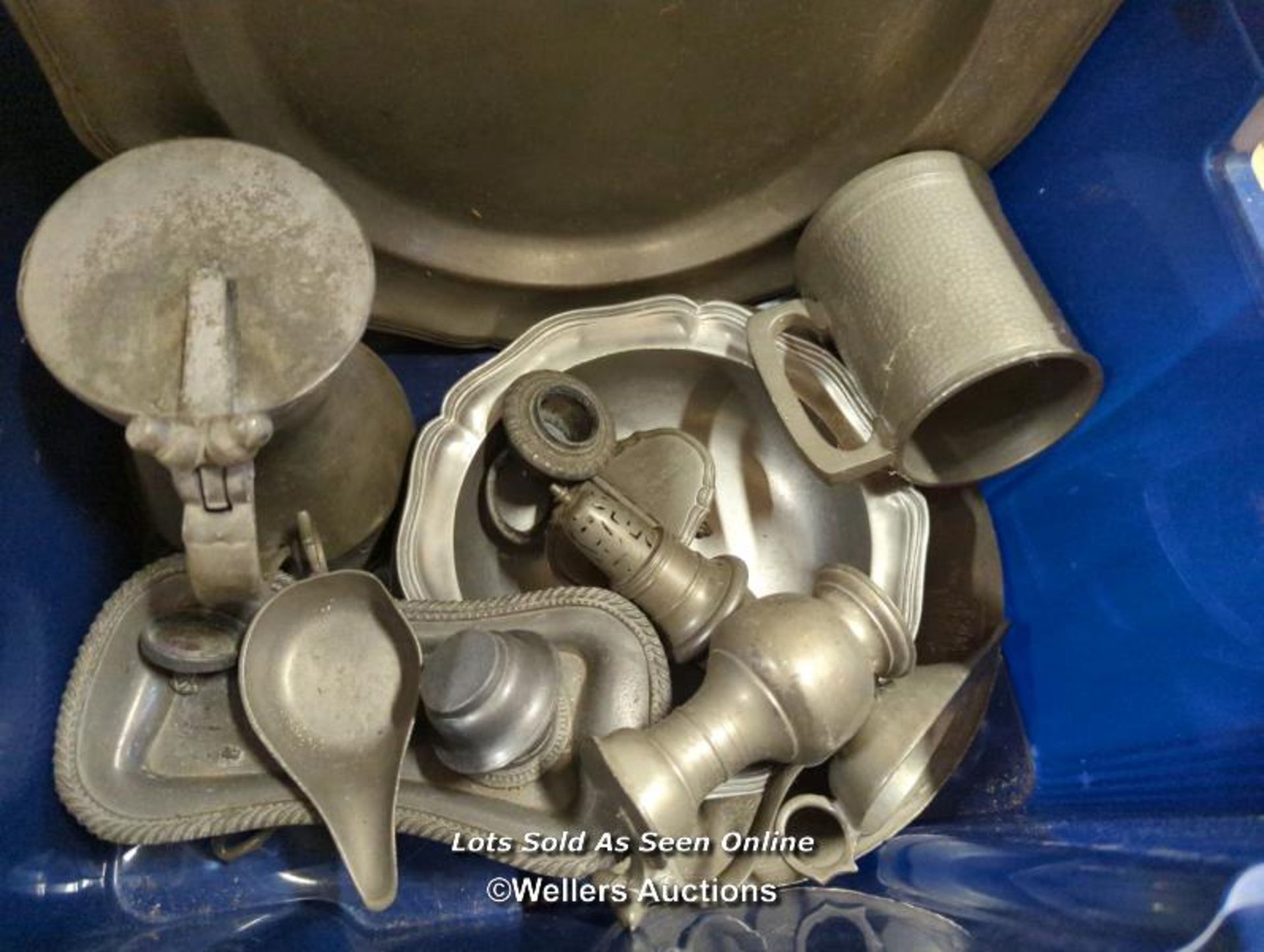 *BOX OF ASSORTED PEWTER / ALL LOTS ARE LOCATED AT AUTHENTIC RECLAMATION TN5 7EF - Image 2 of 2