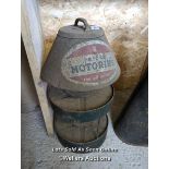 *PRICE MOTORINE 'THE OILER OIL' OIL HOSE SPOOL, 28 INCHES HIGH / ALL LOTS ARE LOCATED AT AUTHENTIC
