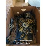 *BOX OF ASSORTED HORSE BRASSES / ALL LOTS ARE LOCATED AT AUTHENTIC RECLAMATION TN5 7EF