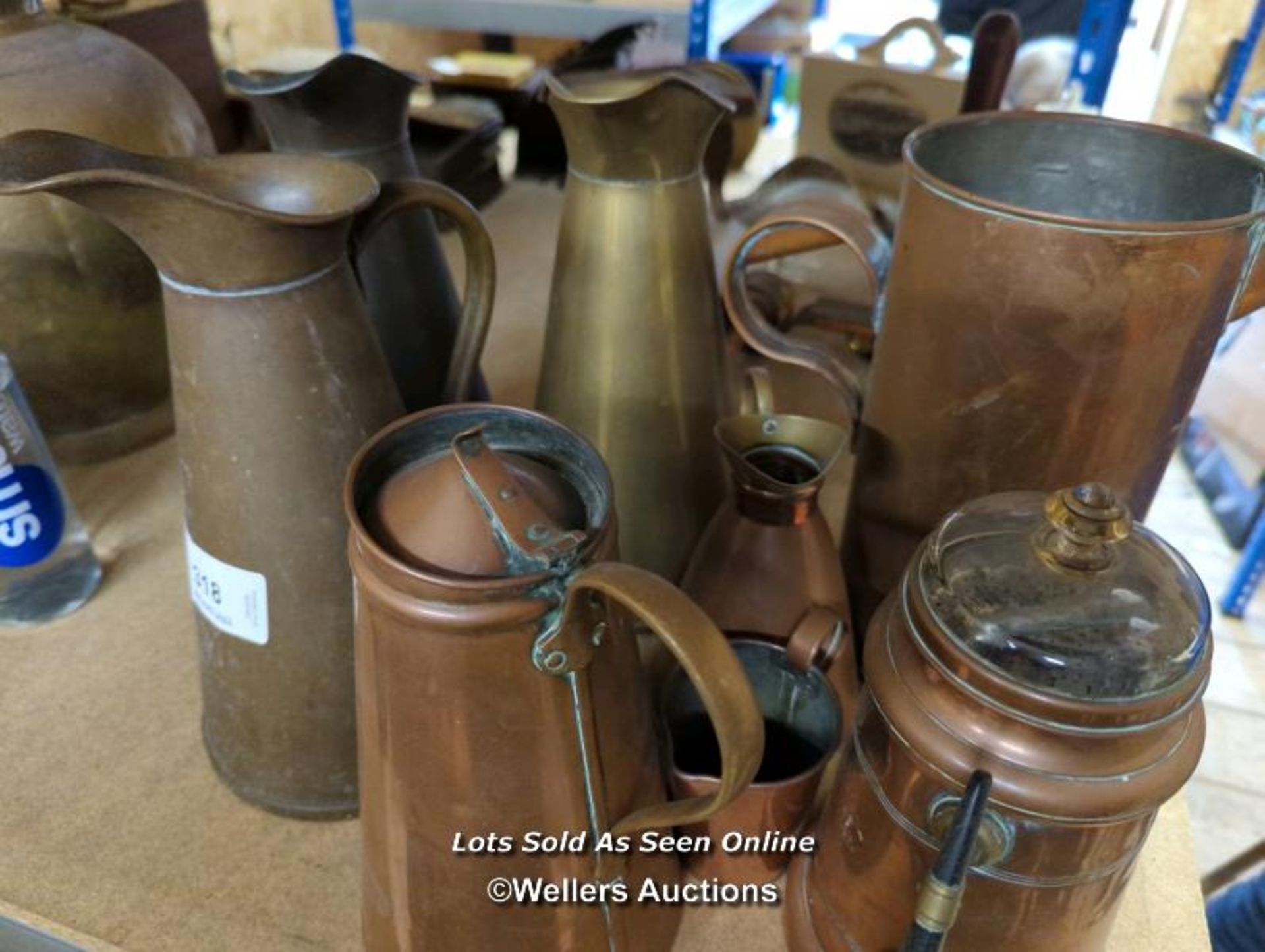 *SEVEN ASSORTED COPPER JUGS, ETC. / ALL LOTS ARE LOCATED AT AUTHENTIC RECLAMATION TN5 7EF - Image 3 of 3