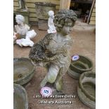 *CONCRETE STATUE OF A MAN, 30 INCHES HIGH / ALL LOTS ARE LOCATED AT AUTHENTIC RECLAMATION TN5 7EF