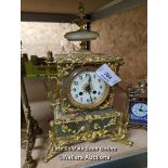 *MANTLE CLOCK IN MARBLE AND GILDED CASE / ALL LOTS ARE LOCATED AT AUTHENTIC RECLAMATION TN5 7EF