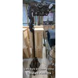 *CARVED WOODEN ORNATE DRAGON ON STAND, NEEDS A SMALL REPAIR, 72 INCHES HIGH / ALL LOTS ARE LOCATED