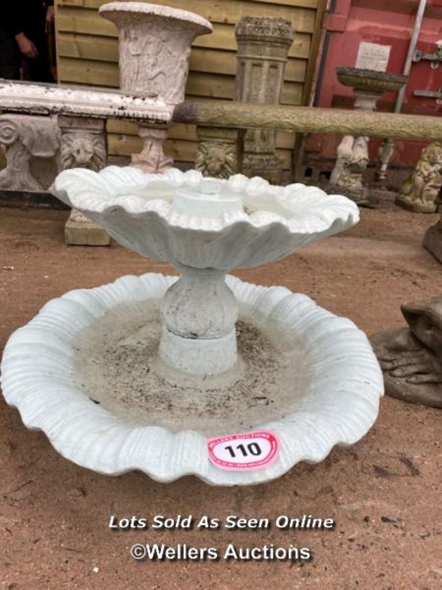 *TWO TIER RESIN PART FOUNTAIN, 20 HIGH X 27 DIAMETER / ALL LOTS ARE LOCATED AT AUTHENTIC RECLAMATION - Image 2 of 2