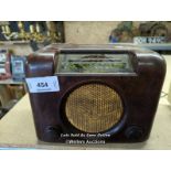 *VINTAGE BUSH RADIO, SERIAL NO: 73/64735, REPORTED AS WORKING (NO GUARANTEE) / ALL LOTS ARE