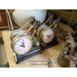 *FOUR VINTAGE STYLE CLOCKS CONVERTED TO BATTERY POWER / ALL LOTS ARE LOCATED AT AUTHENTIC