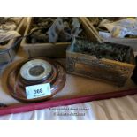 *BAROMETER AND BRASS CADDY BOX / ALL LOTS ARE LOCATED AT AUTHENTIC RECLAMATION TN5 7EF