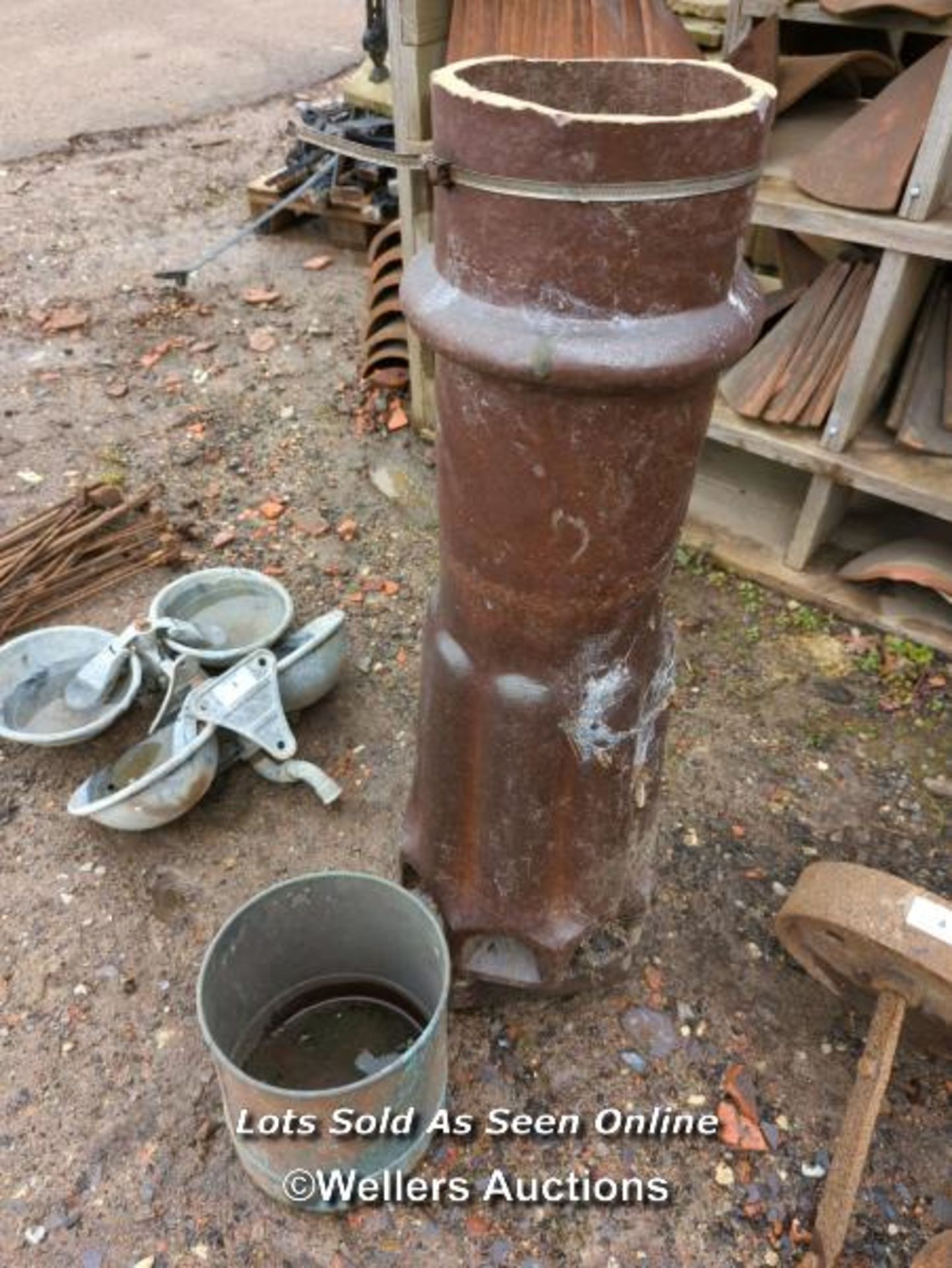 *CHIMNEY POT AND ANOTHER COPPER POT / ALL LOTS ARE LOCATED AT AUTHENTIC RECLAMATION TN5 7EF - Image 4 of 4