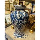 *CHINA LAMP BASE WITH BLUE FLORAL DECORATION / ALL LOTS ARE LOCATED AT AUTHENTIC RECLAMATION TN5