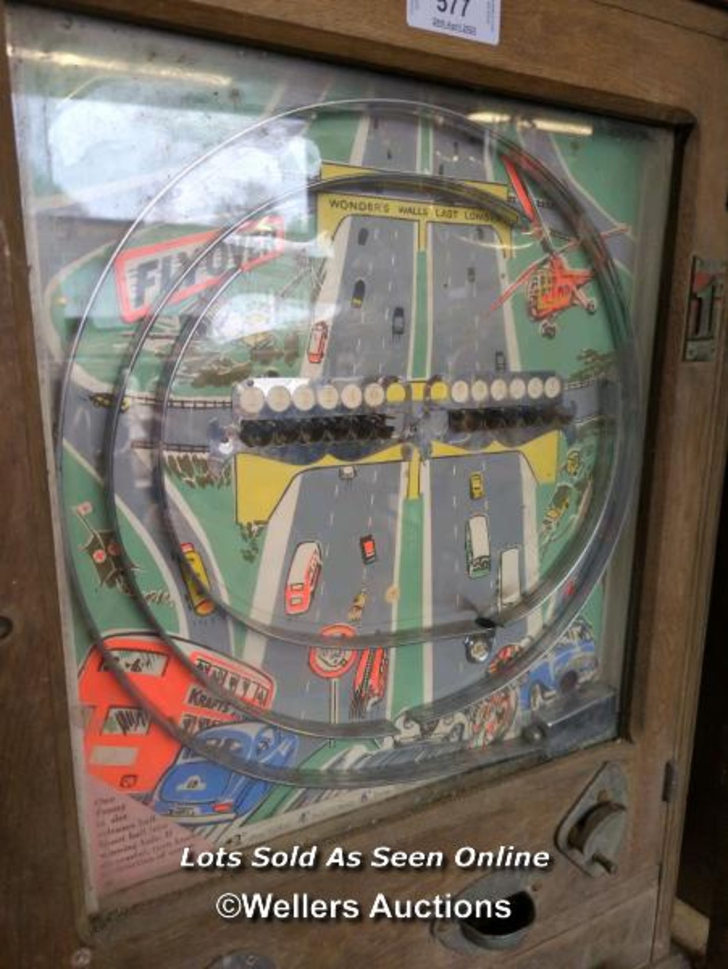 *VINTAGE FUN FIAR WONDERS 'WALLS LAST LONGER' SLOT MACHINE / ALL LOTS ARE LOCATED AT AUTHENTIC - Image 2 of 4