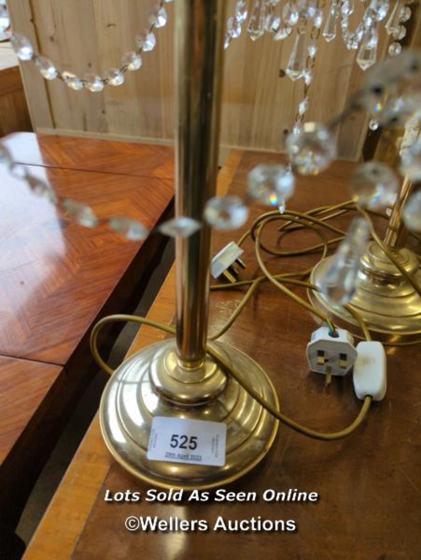 *PAIR OF THREE BRANCH DECORATIVE TABLE LAMPS, 70 INCHES HIGH / ALL LOTS ARE LOCATED AT AUTHENTIC - Image 3 of 6