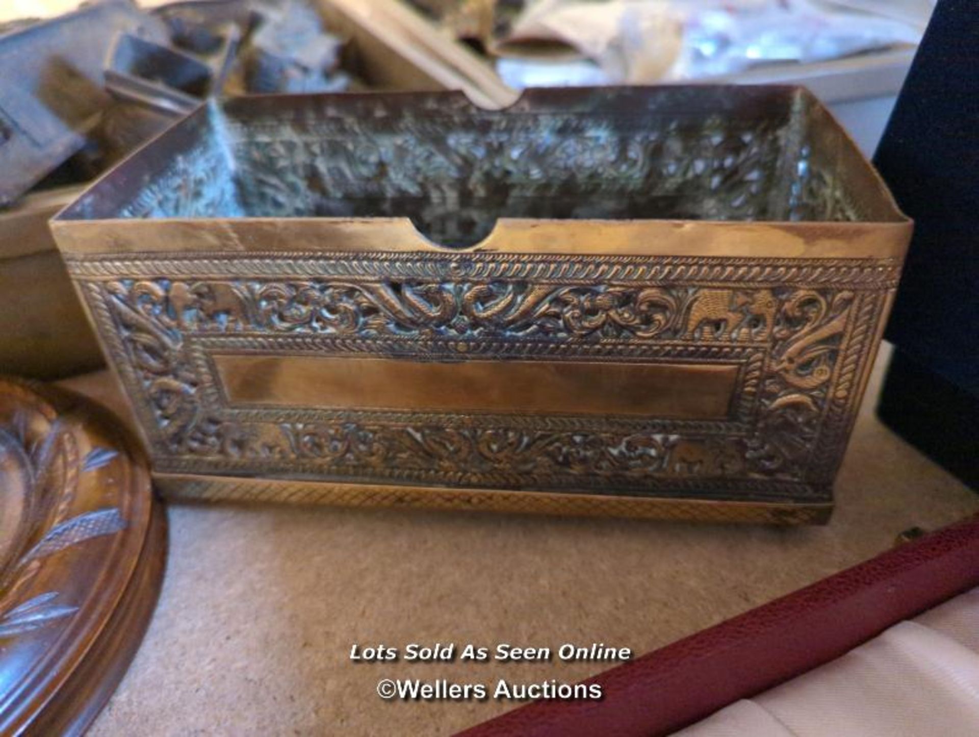 *BAROMETER AND BRASS CADDY BOX / ALL LOTS ARE LOCATED AT AUTHENTIC RECLAMATION TN5 7EF - Image 3 of 3