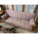 *THREE SEATER SOFA IN NEED OF RESTORATION / ALL LOTS ARE LOCATED AT AUTHENTIC RECLAMATION TN5 7EF