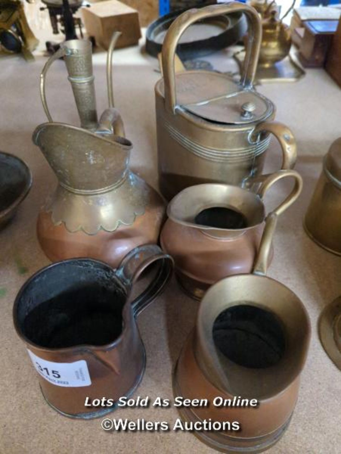 *AN ASSORTMENT OF COPPER JUGS, ETC. / ALL LOTS ARE LOCATED AT AUTHENTIC RECLAMATION TN5 7EF