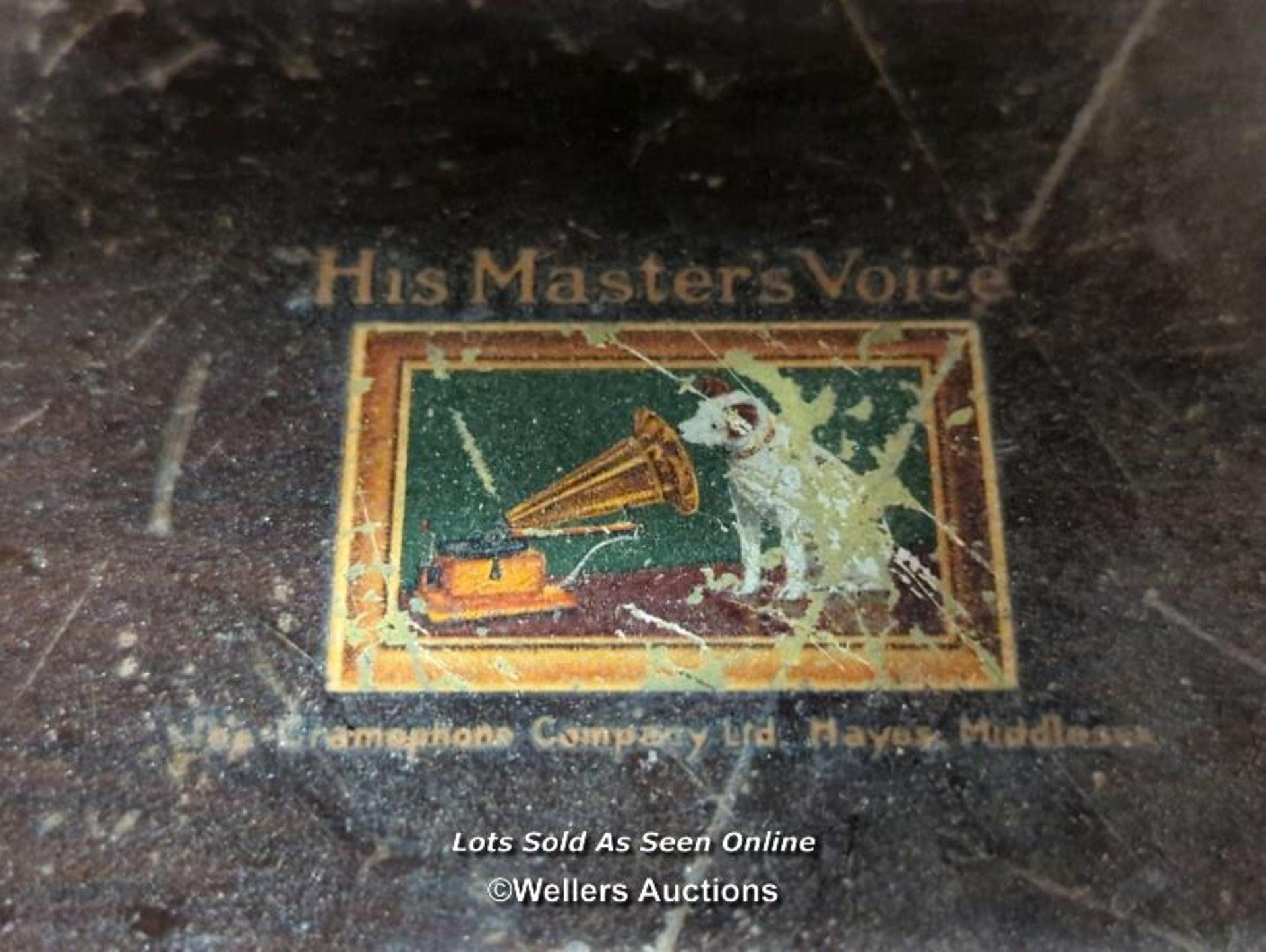 *HIS MASTER'S VOICE VINTAGE GRAMOPHONE (FOR SPARES AND REPAIRS) / ALL LOTS ARE LOCATED AT - Image 4 of 4