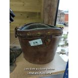 *BROWN LEATHER BUCKET / ALL LOTS ARE LOCATED AT AUTHENTIC RECLAMATION TN5 7EF