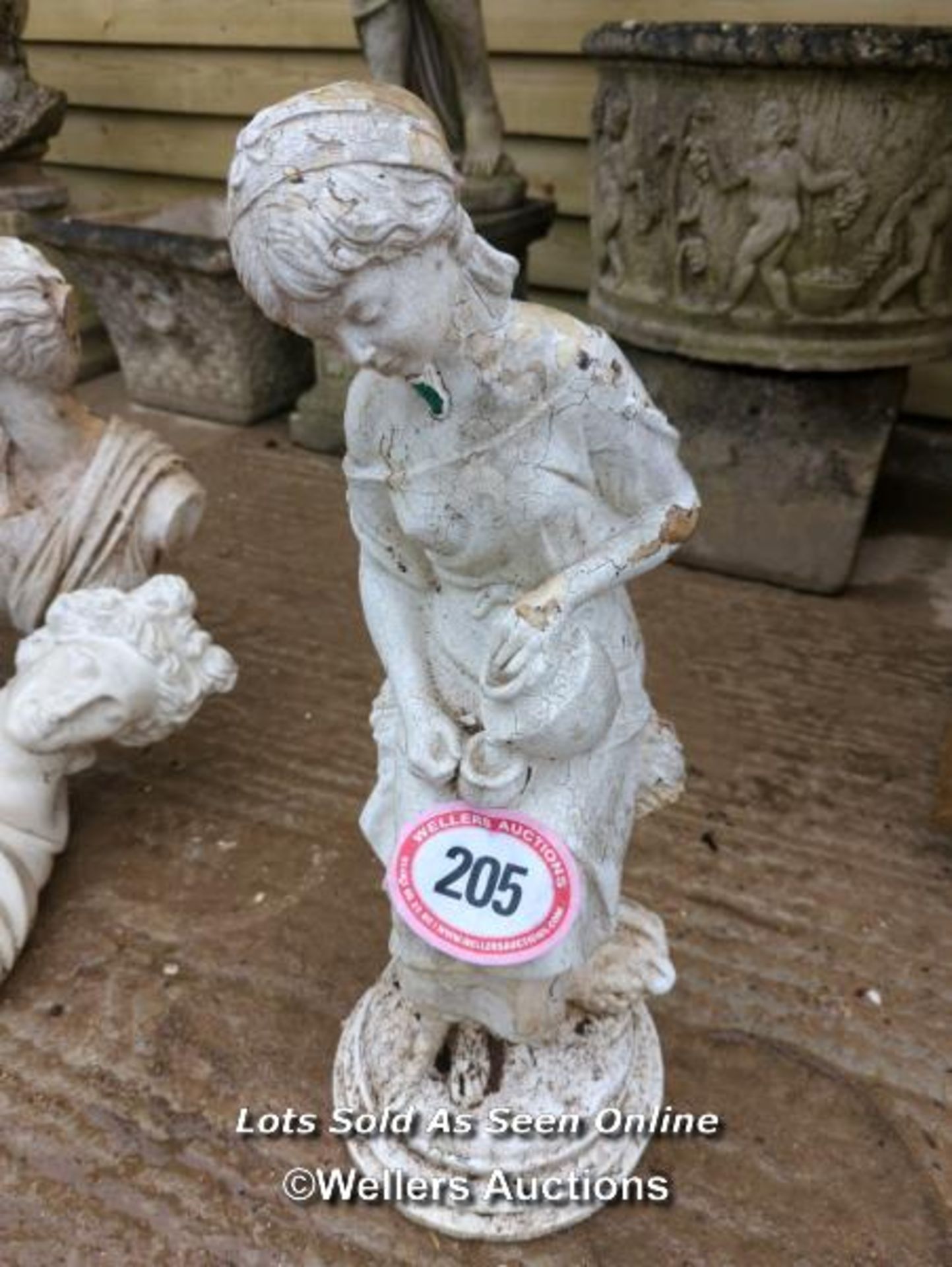*RESIN STATUE OF A LADY, 25 INCHES HIGH / ALL LOTS ARE LOCATED AT AUTHENTIC RECLAMATION TN5 7EF