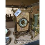 *MANTLE CLOCK IN BRASS ROYAL STAND / ALL LOTS ARE LOCATED AT AUTHENTIC RECLAMATION TN5 7EF