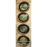 *FOUR OVAL FRAMED AND GLAZED PICTURES DEPICTING COUNTRY SCENES / ALL LOTS ARE LOCATED AT AUTHENTIC
