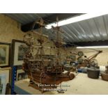 *LARGE WOODEN MODEL GALLEON / ALL LOTS ARE LOCATED AT AUTHENTIC RECLAMATION TN5 7EF