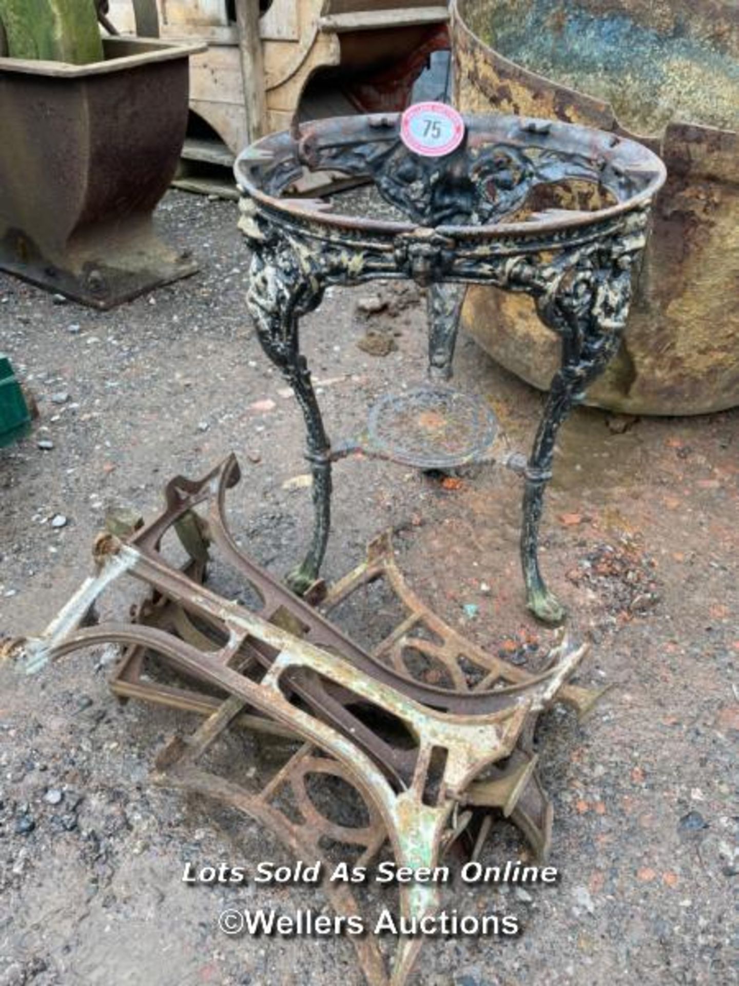 *PARTS FOR TABLE BASE AND BENCH ENDS / ALL LOTS ARE LOCATED AT AUTHENTIC RECLAMATION TN5 7EF