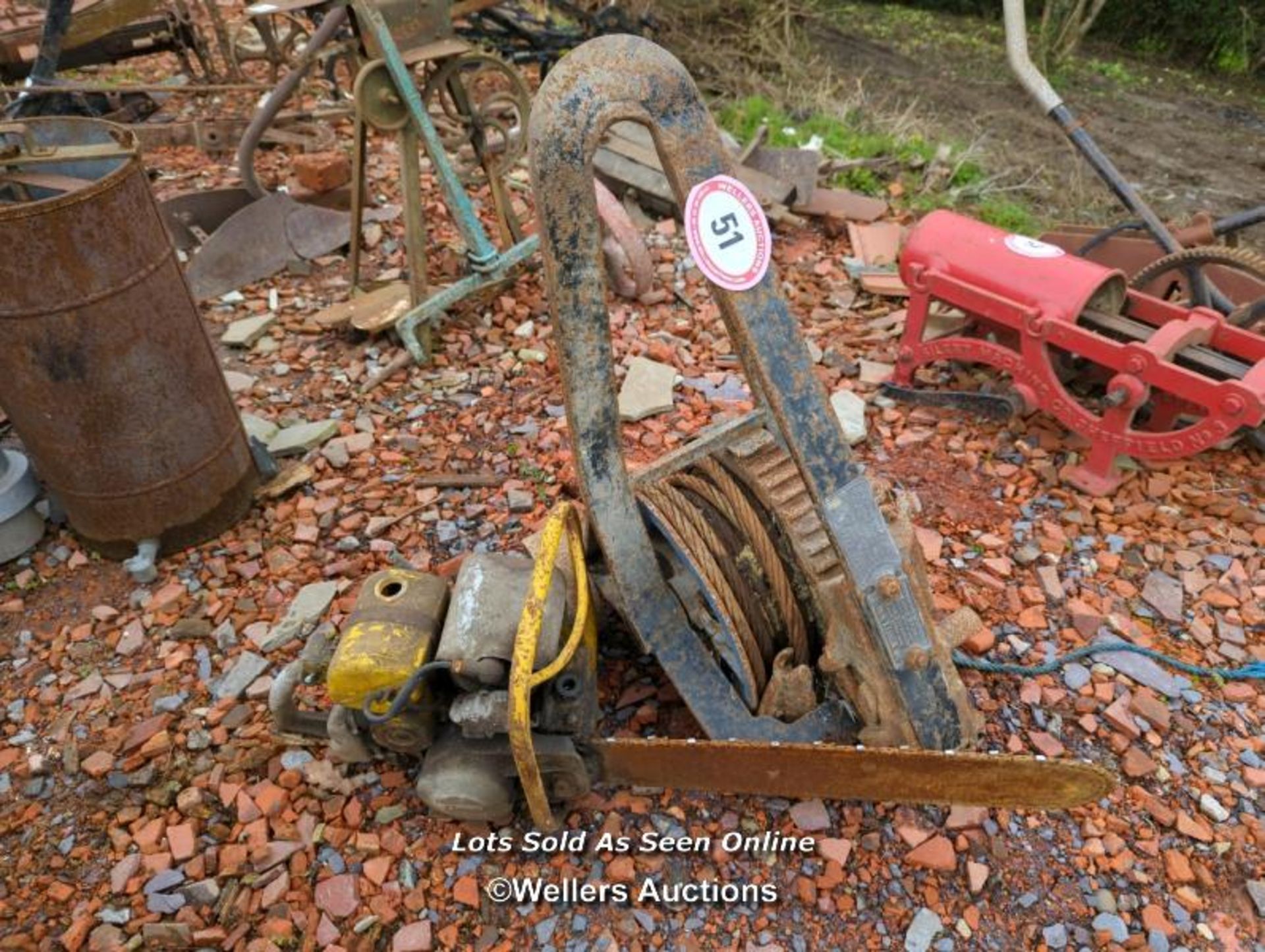 *WINCH AND CHAINSAW / ALL LOTS ARE LOCATED AT AUTHENTIC RECLAMATION TN5 7EF