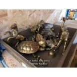 *QUANTITY OF VARIOUS BRASS ANIMALS INCLUDING DEERS, TURTLES, ETC. / ALL LOTS ARE LOCATED AT