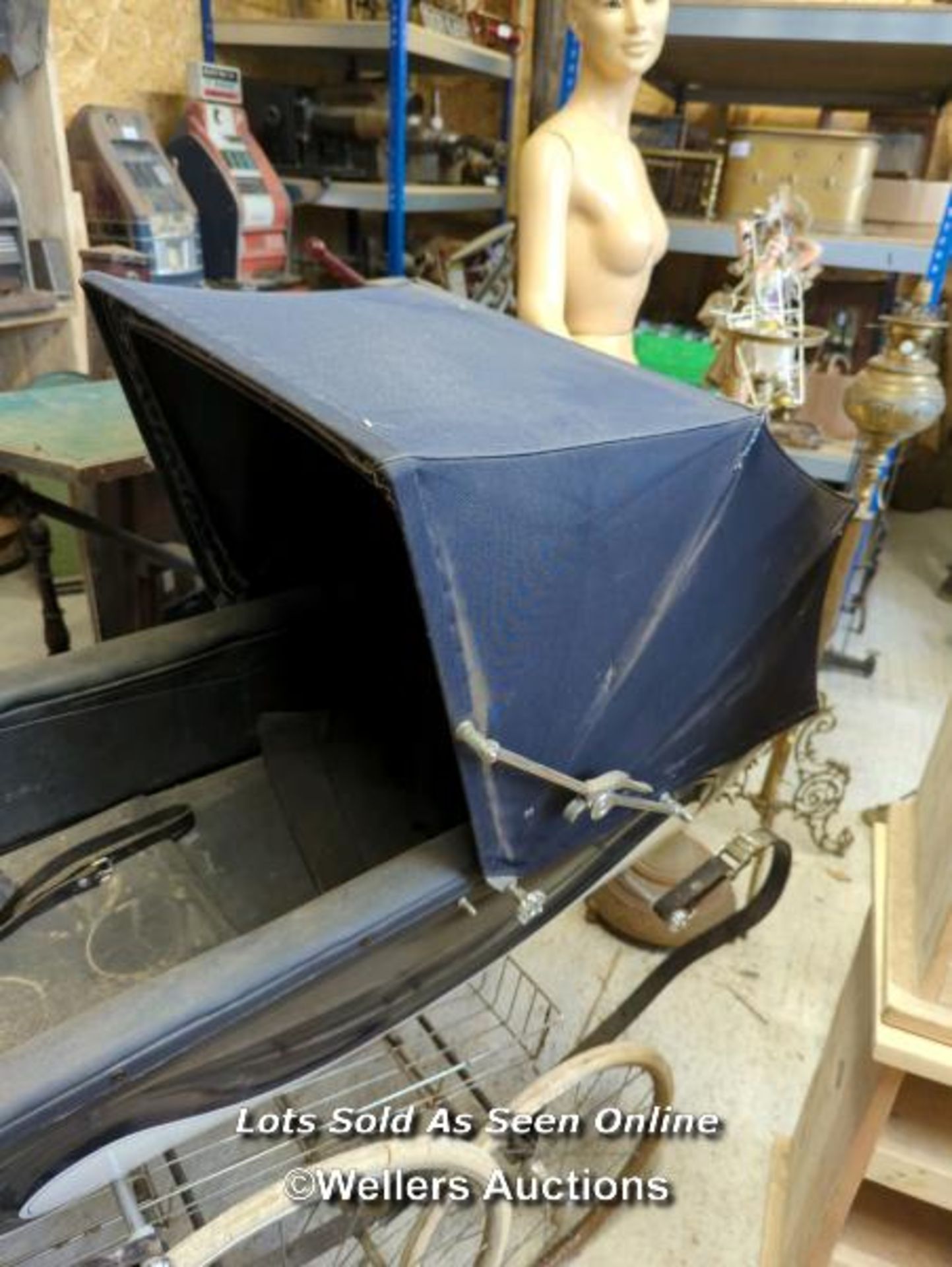 *VINTAGE WILSON COACH BUILT PRAM / ALL LOTS ARE LOCATED AT AUTHENTIC RECLAMATION TN5 7EF - Image 2 of 7