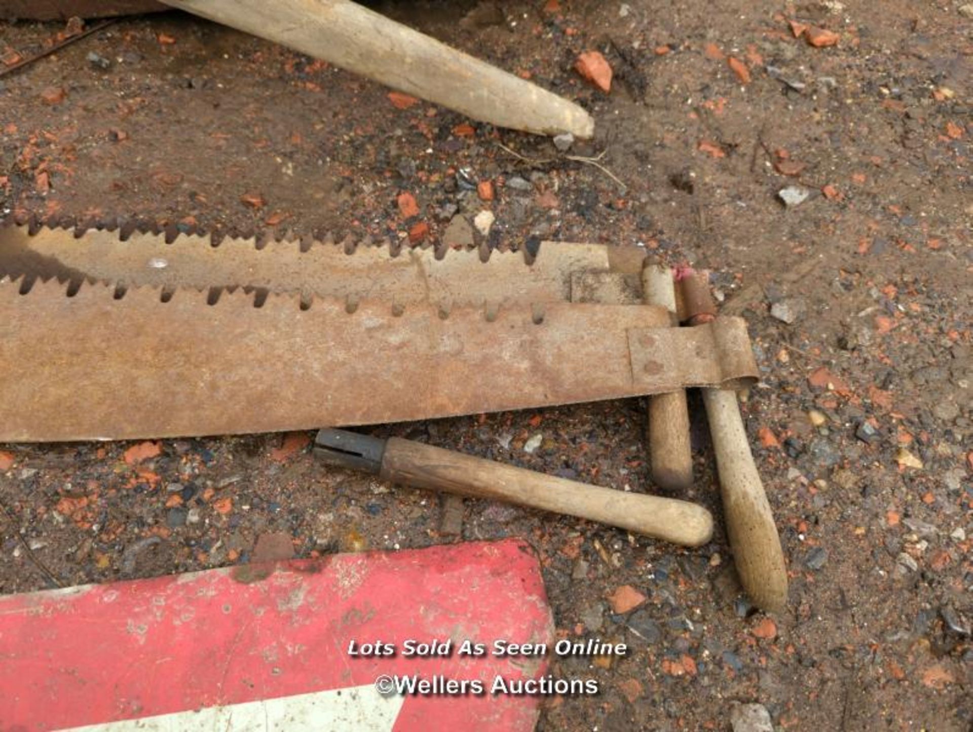 *FOUR OLD PIT SAWS / ALL LOTS ARE LOCATED AT AUTHENTIC RECLAMATION TN5 7EF - Image 2 of 2