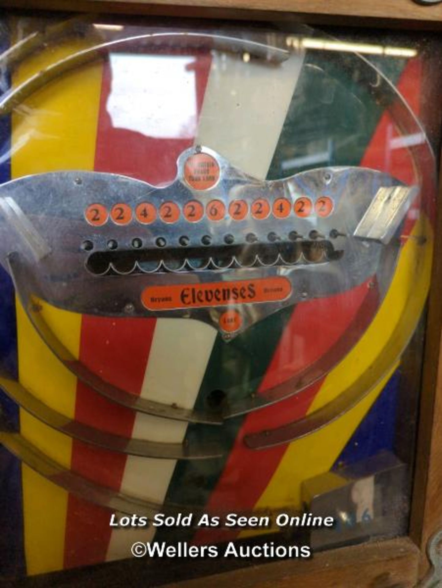 *VINTAGE FUN FAIR'ELEVENES' SLOT MACHINE / ALL LOTS ARE LOCATED AT AUTHENTIC RECLAMATION TN5 7EF - Image 4 of 4