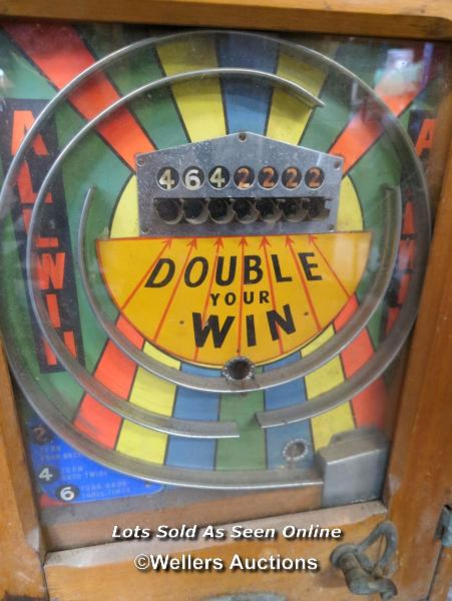 *VINTAGE FUN FAIR 'DOUBLE YOUR WIN' SLOT MACHINE / ALL LOTS ARE LOCATED AT AUTHENTIC RECLAMATION TN5 - Image 4 of 4